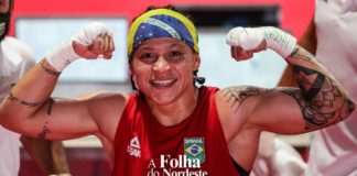 Bia Ferreira vence e garante pelo menos o bronze no boxe