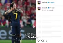 Toni Kroos faz publicação nas redes sociais em apoio a Vini Jr. “O melhor”; brasileiro reage