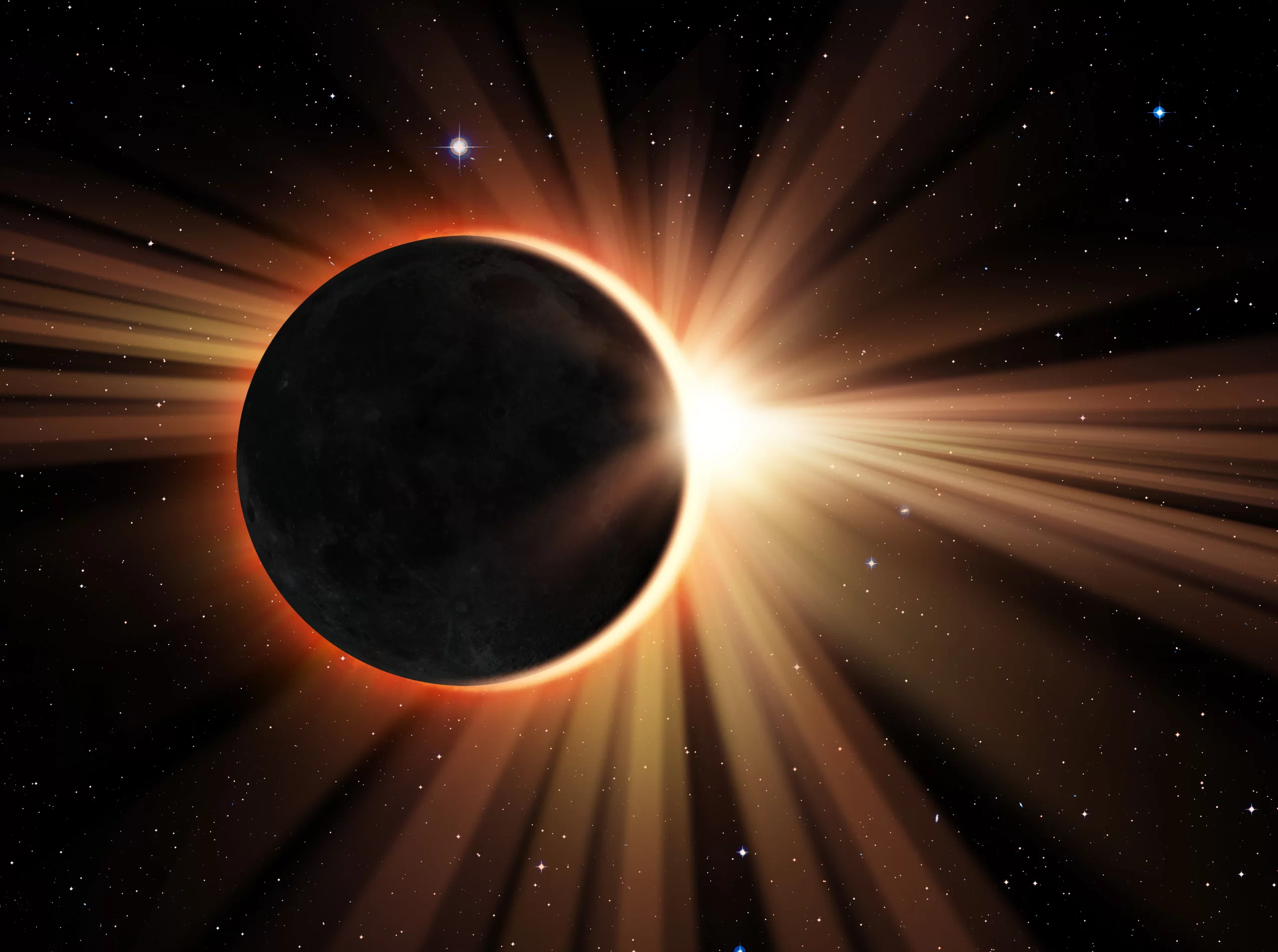 Os eclipses solares em outros planetas